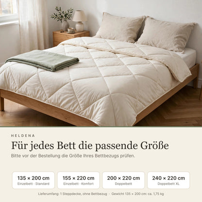 Größen 135x200, 155x220, 200x220 und 240x220 cm