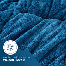 Wellsoft-Oberfläche der HELDENA Bettdecke Blau