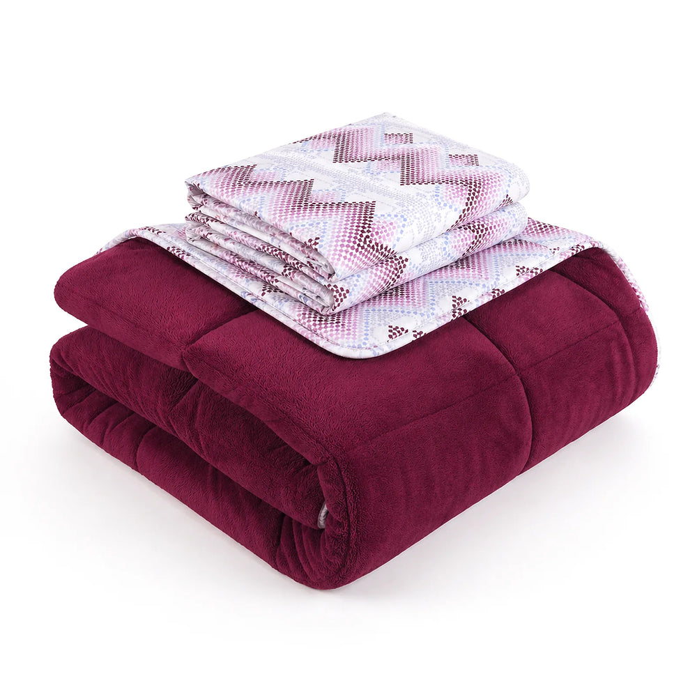 HELDENA Wellsoft Bettdecke Bordeaux – Hauptansicht