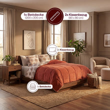 HELDENA Wellsoft Bettdecke Orange in 200 × 200 cm