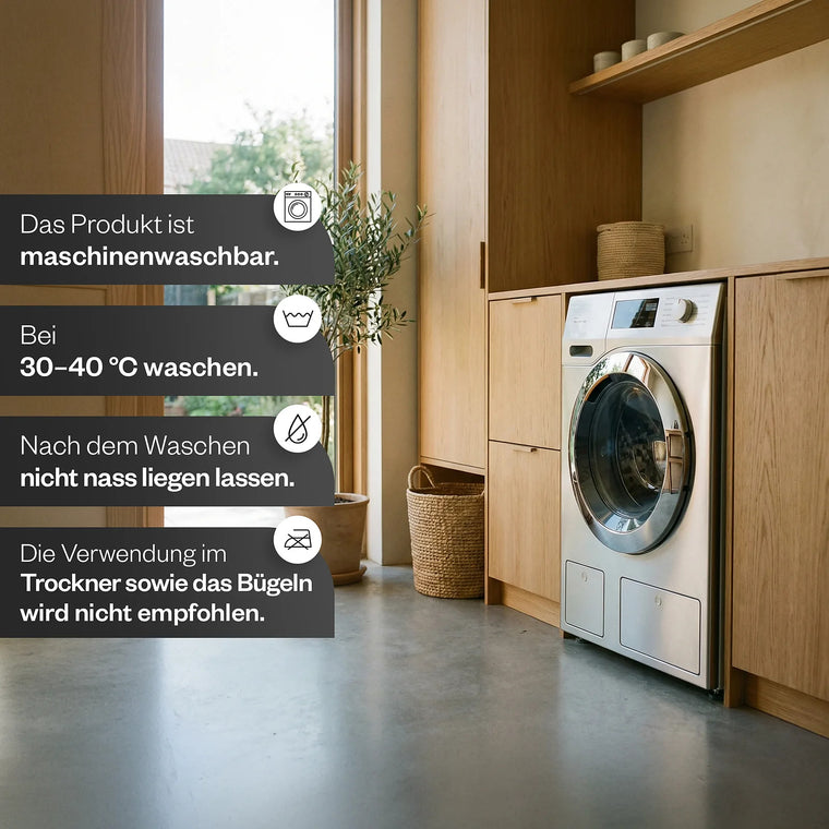 Pflegehinweise für die HELDENA Wellsoft Bettdecke Schwarz