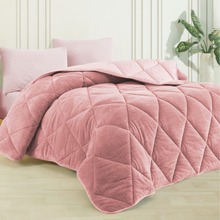 HELDENA Wellsoft Bettdecke Rosa – gesteppte Oberfläche