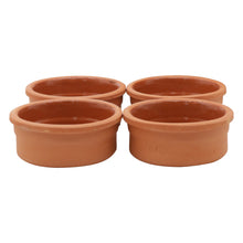 Mini Terrakotta Schalen von der Seite – 4er Set 150 ml glasiert