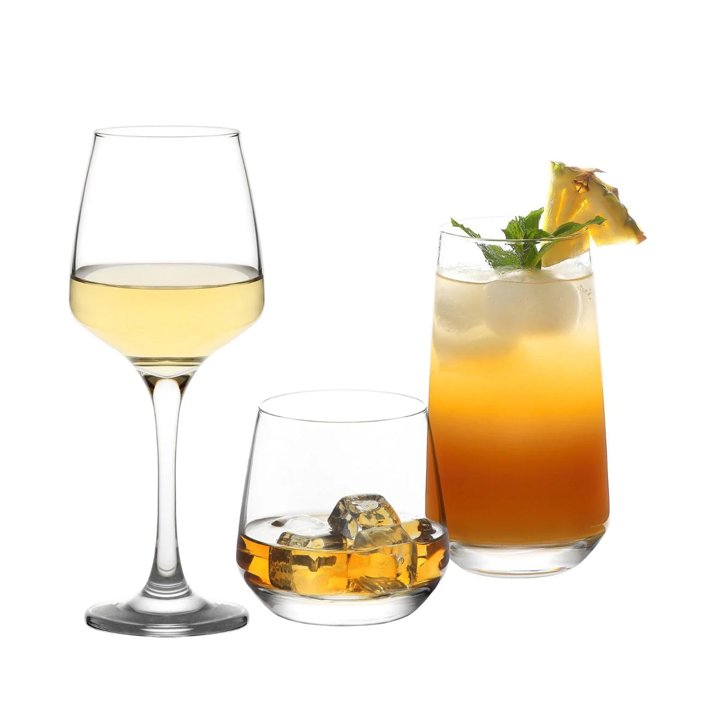 Glasset 18 teilig LAV mit Fuß für Wasser Saft und Alltag