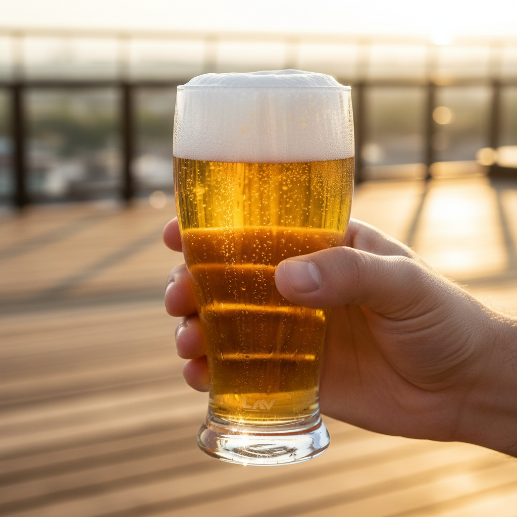 Großes Bierglas 565 ml transparent für Bierliebhaber und Gäste
