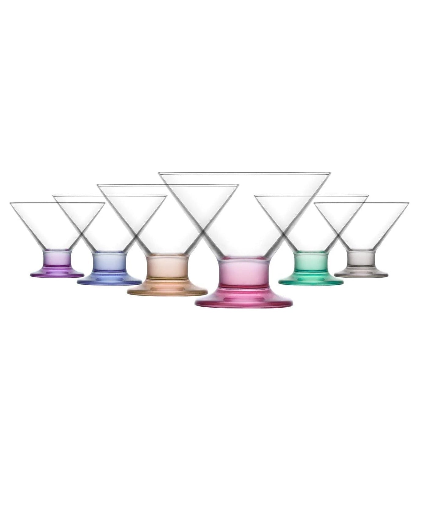 HELDENA Crema Dessertschalen 165 ml – 6er Set mit farbigem Fuß