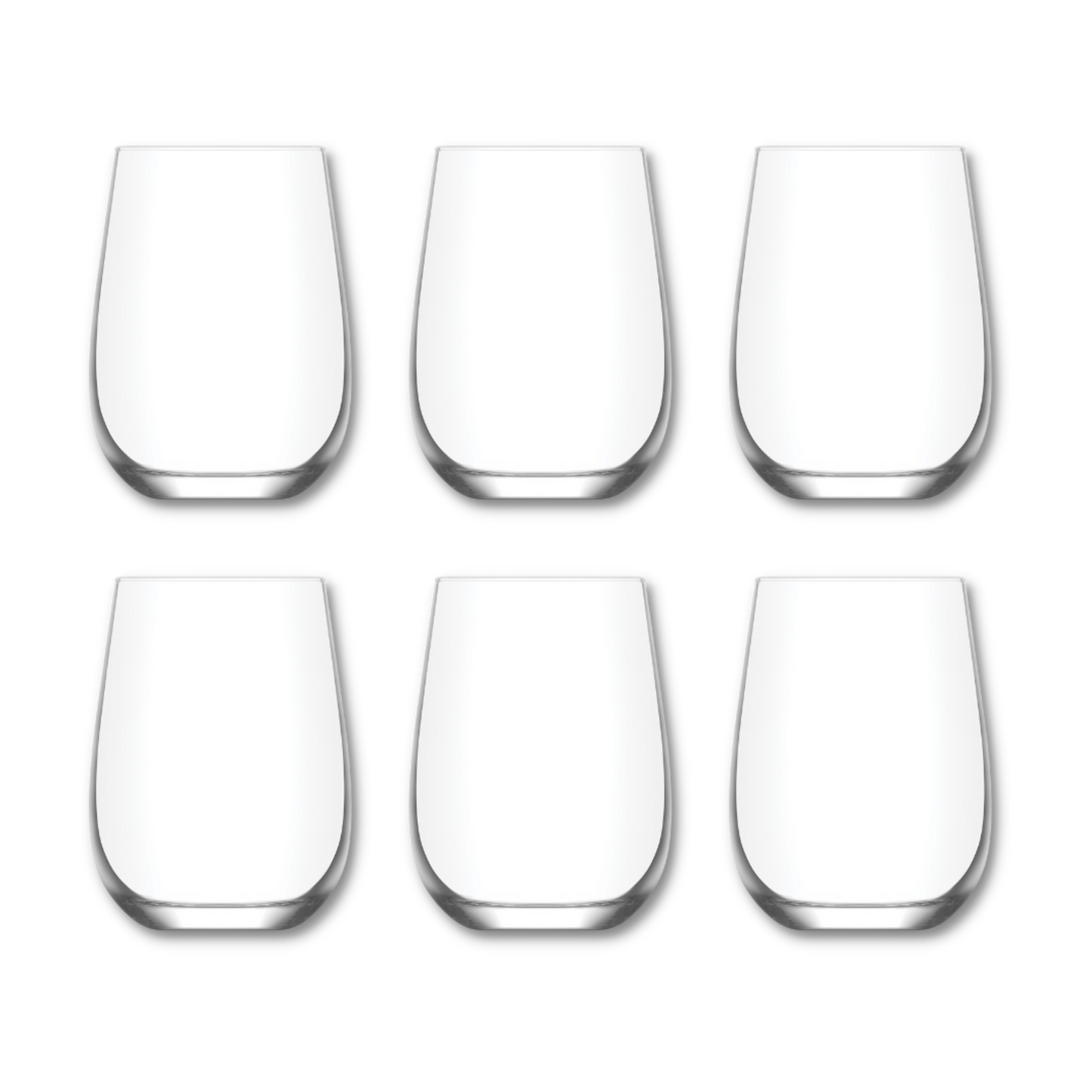LAV Gaia 6er Set Weingläser 590 ml spülmaschinengeeignet für Haushalt