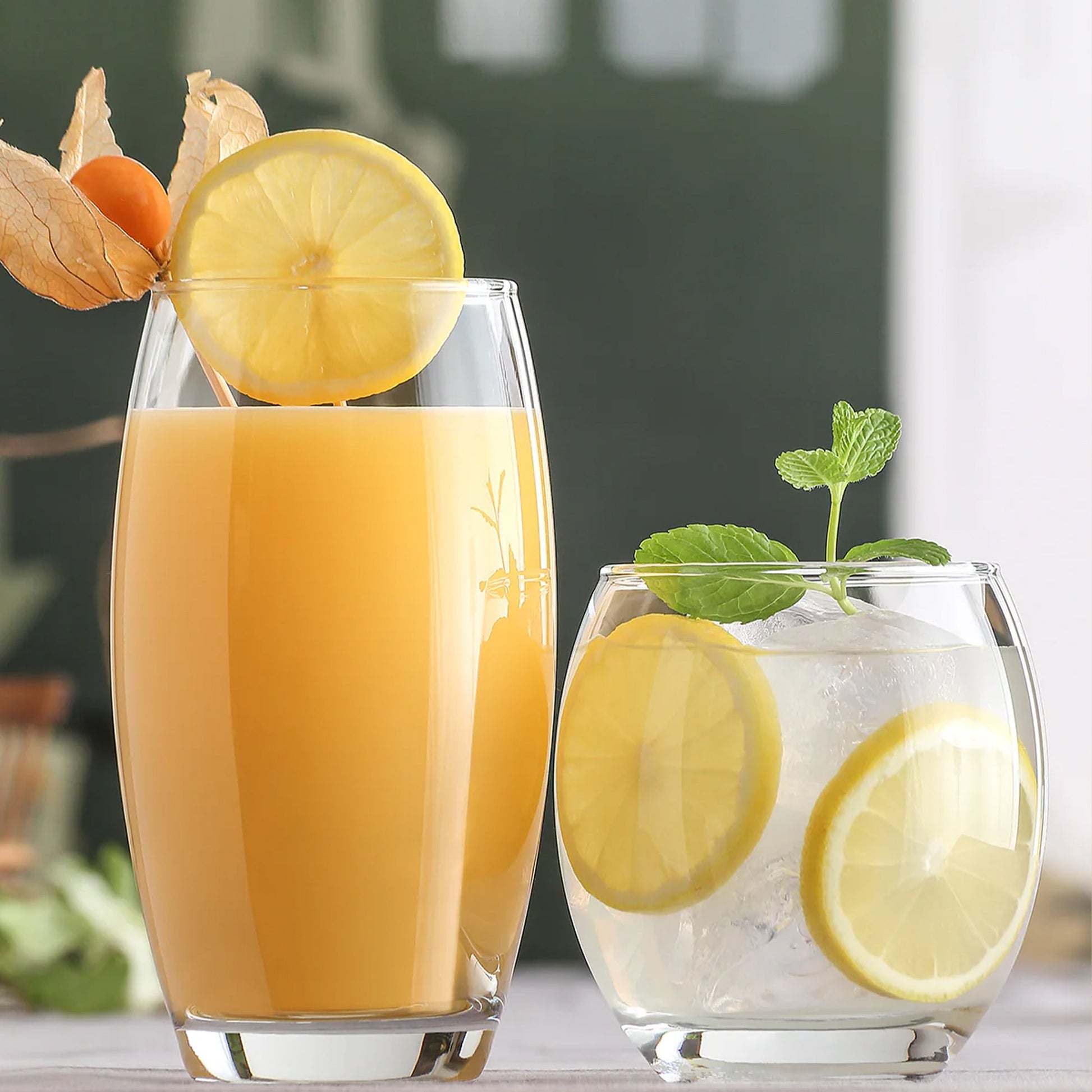 LAV Empire Softdrink-Gläser in zwei Größen aus Klarglas für Wasser, Saft und Softdrinks