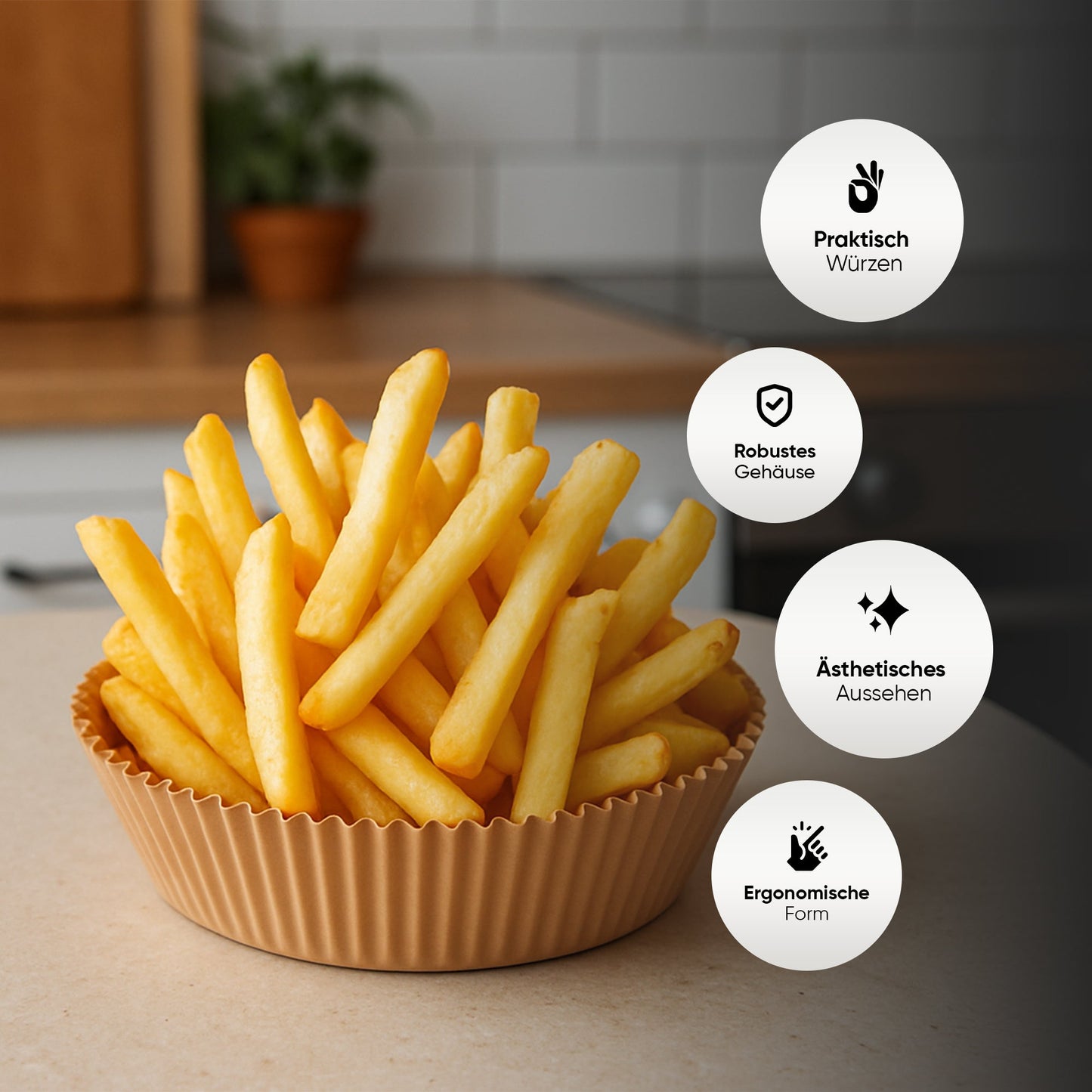 HELDENA Airfryer Backpapier Ø 20 cm - 50er Pack Rund