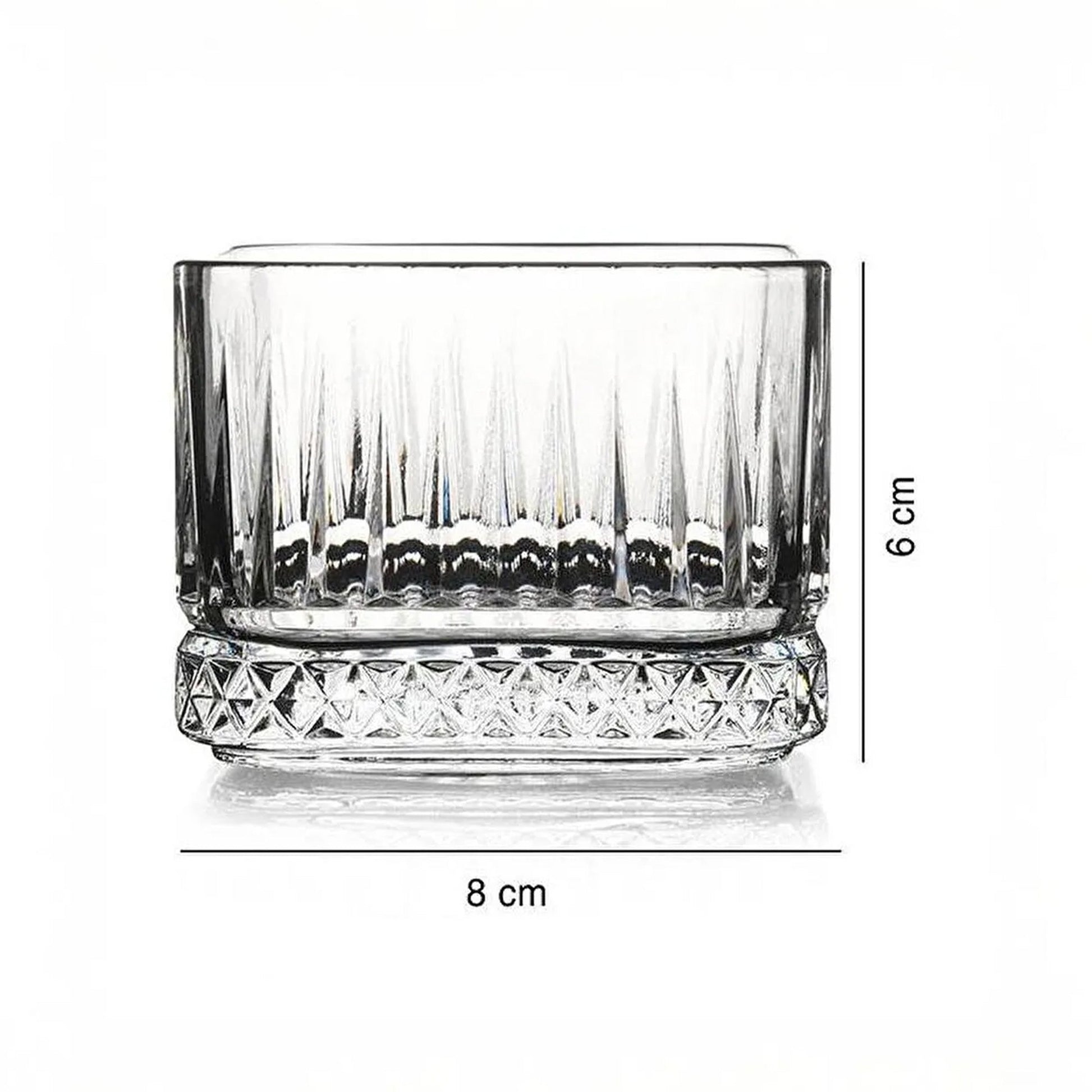 Maßansicht Pasabahce Elysia Glasschale Höhe 62mm Durchmesser 80mm