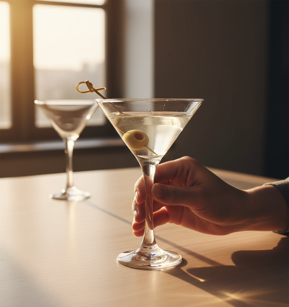 HELDENA Martinigläser modernes Glasdesign für Cocktailabend und Bar Zuhause