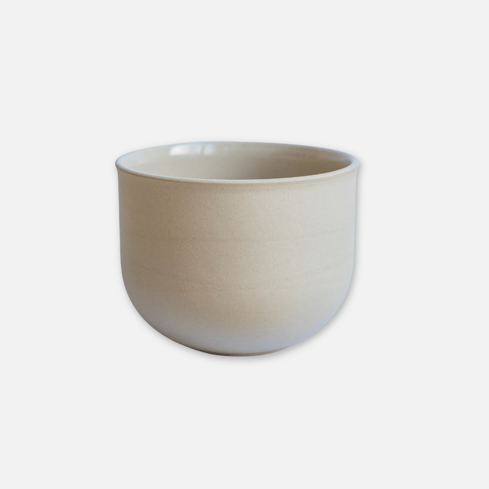 OCHA Teeschale Beige – handgemachte Steinzeug Schale für japanischen Tee und Matcha