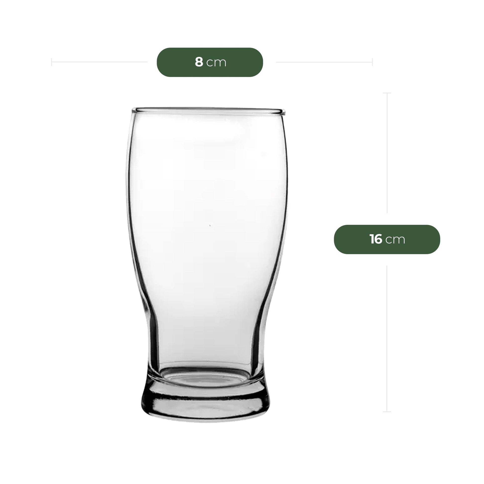 LAV Belek Bierglas 580 ml Maßangaben Tulpenform
