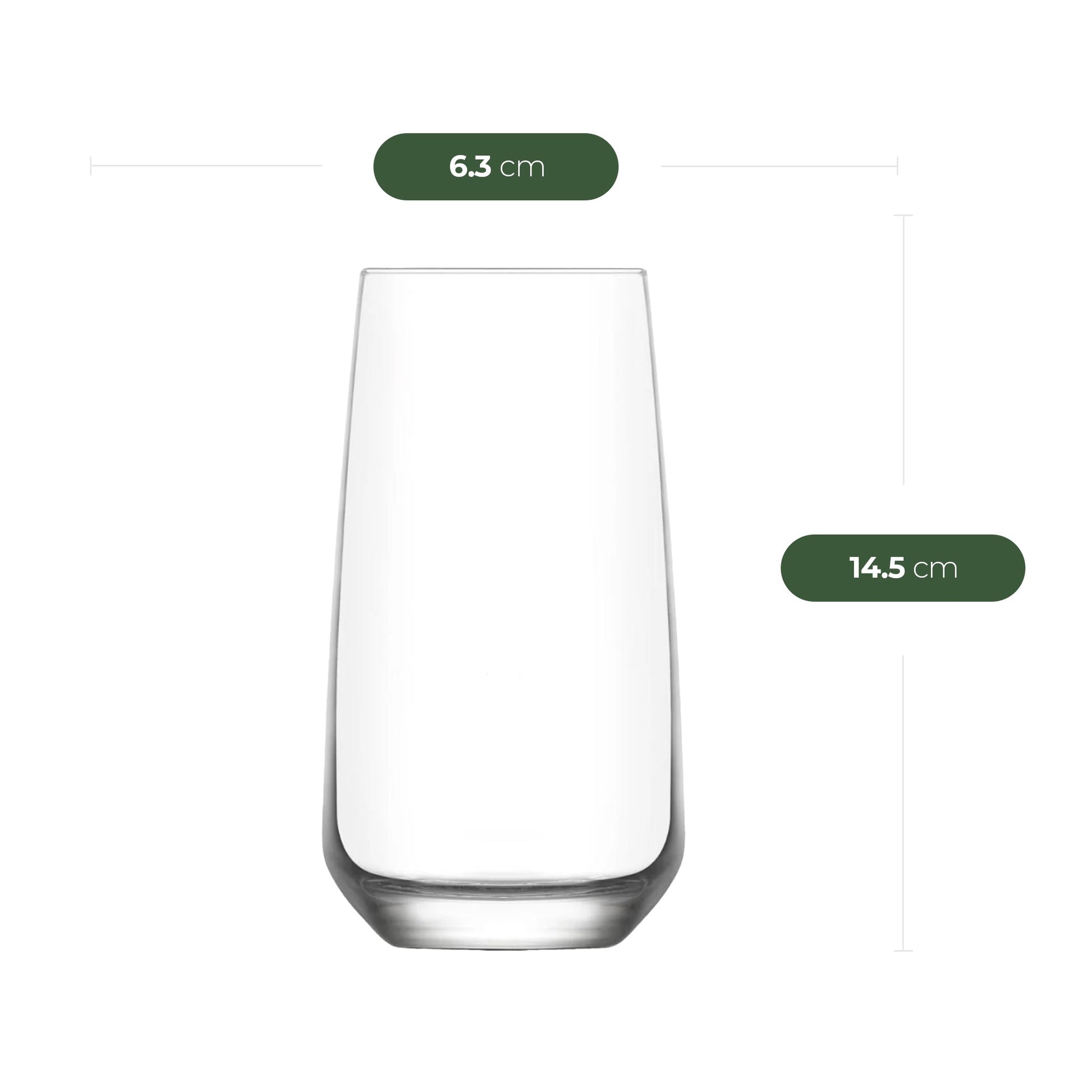 LAV Trinkgläser mit Fuß Detailansicht transparentes Glas für Softdrinks