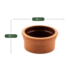 Terrakotta Mini Schalen 4er Set für Dips Saucen und Beilagen