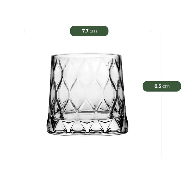 HELDENA Leafy Whiskyglas 300 ml – Maßansicht