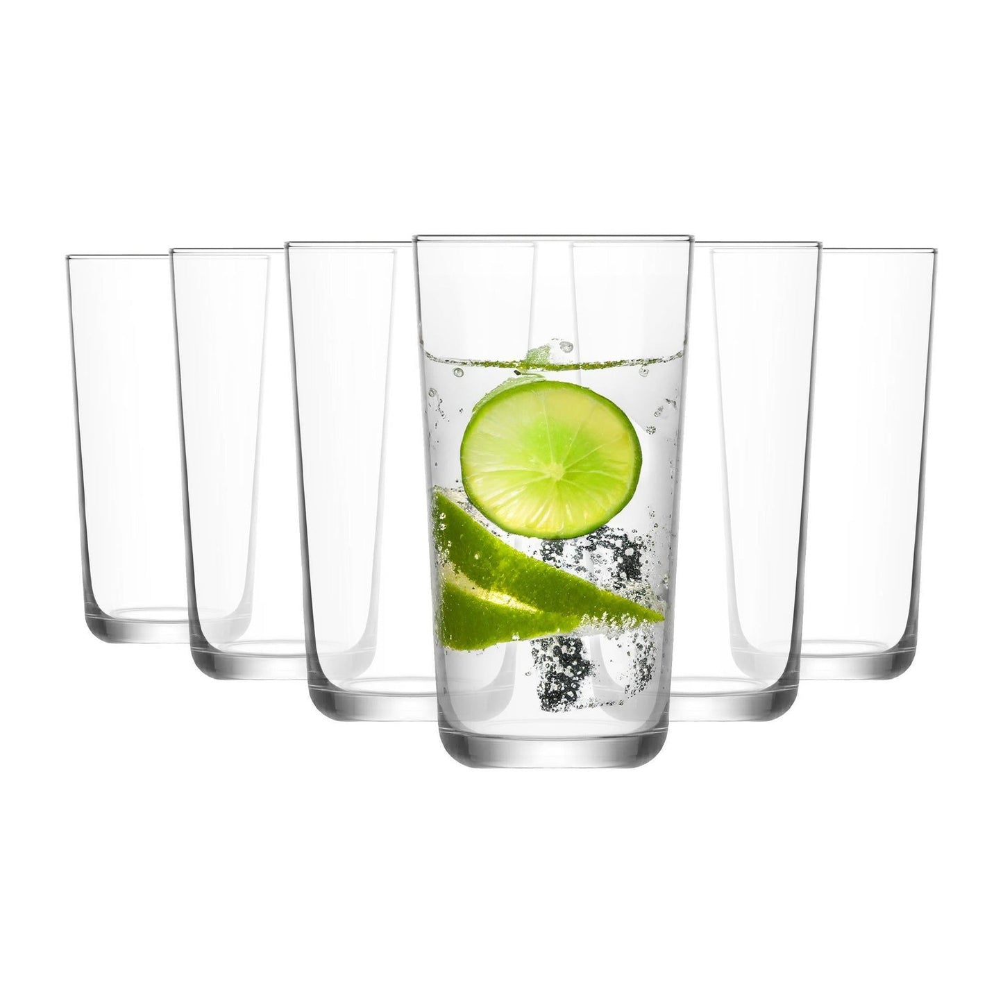 LAV Assos Glas 490 ml Detailansicht schlichte transparente Form für Trinkgeschirr
