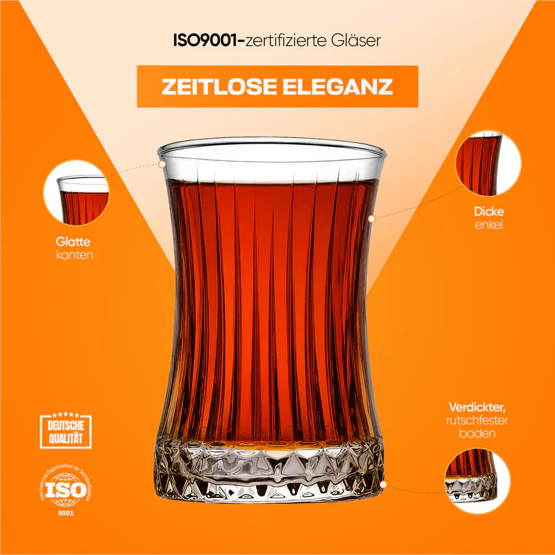 HELDENA Elysia Teegläser 6er-Set 170 ml – für Tee & Heißgetränke