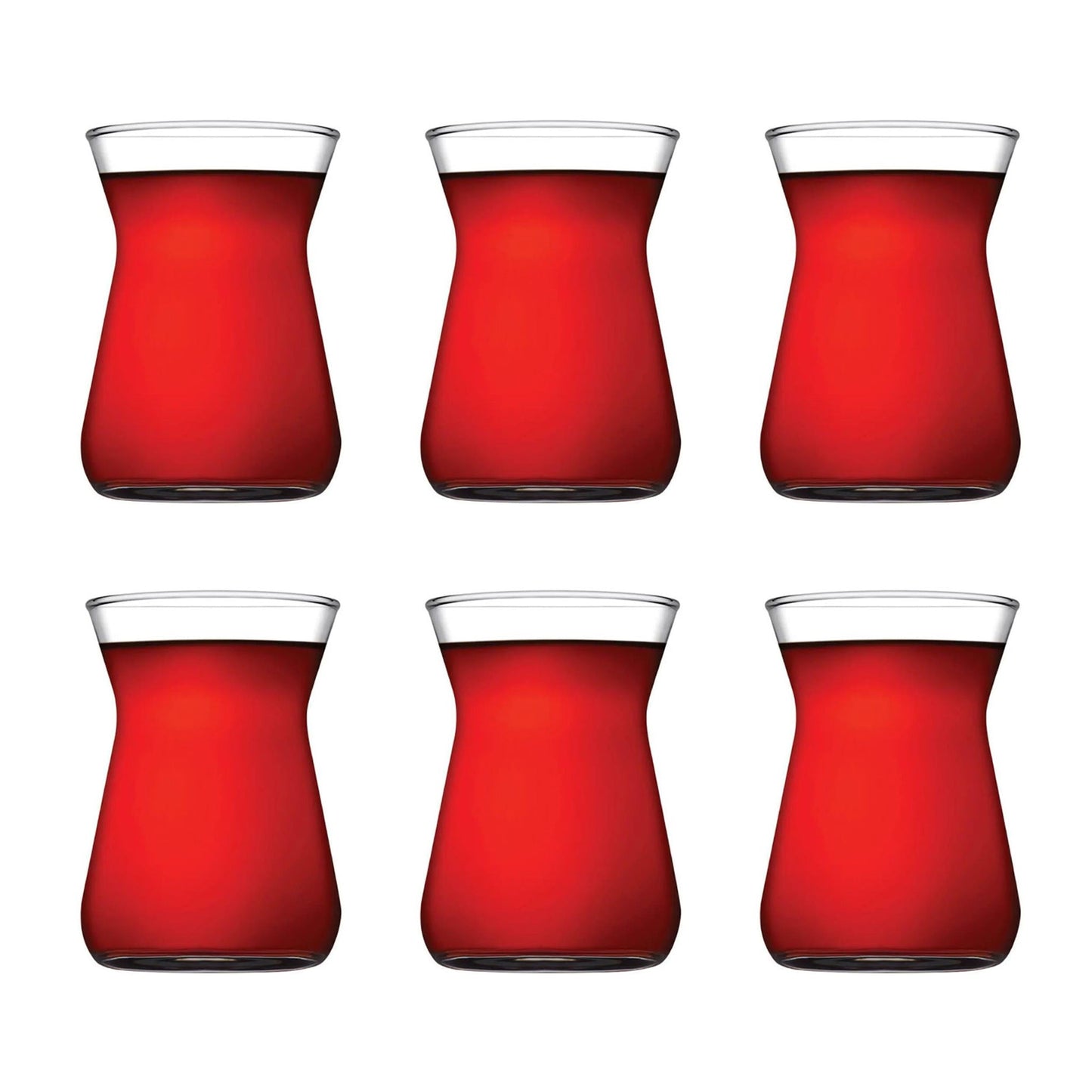 Pasabahce Irem Teeglas 132 ml Detailansicht türkischer Teestil Klarglas