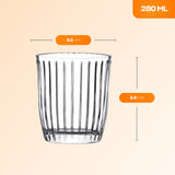 HELDENA Joy Whiskygläser 280 ml – 4er Set aus Glas