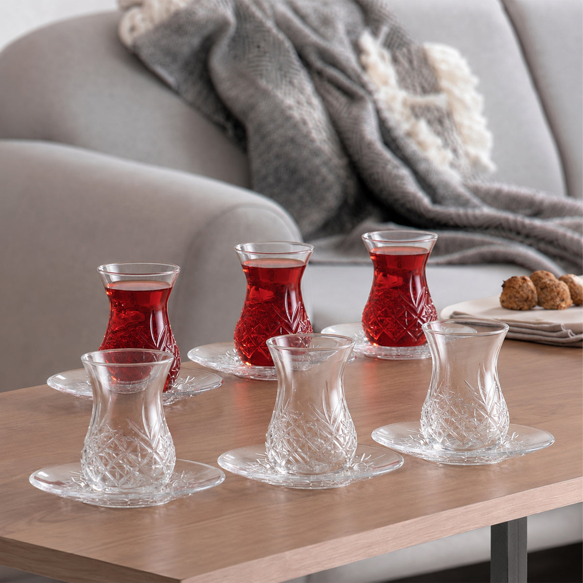 HELDENA Timeless Teeset 155 ml – 6er Set mit Untertassen