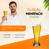 HELDENA Weizenbiergläser 520 ml – 6er Set aus Glas