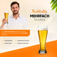 HELDENA Weizenbiergläser 520 ml – 6er Set aus klarem Glas