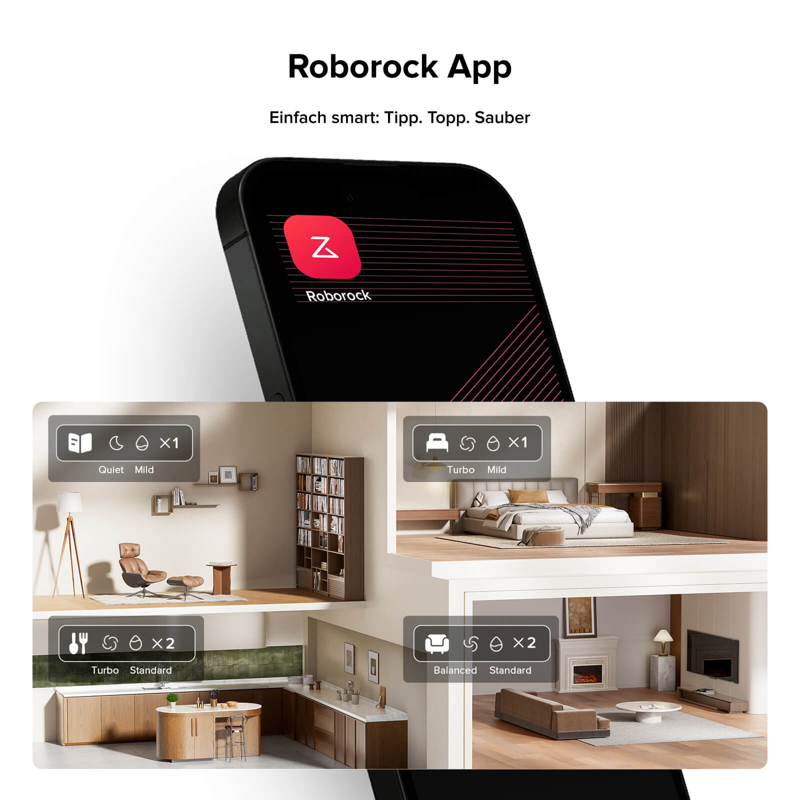 Roborock Q10 X5 Akku 5200 mAh lädt selbständig an Basisstation
