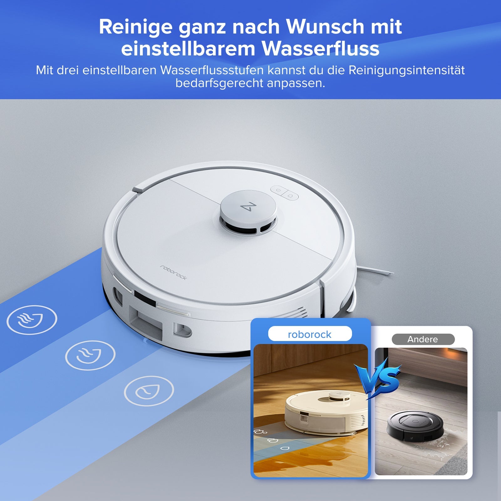 Roborock Q7 L5+ Moppmodul Wischsystem auf Hartboden Nahaufnahme