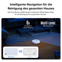 Roborock Q7 L5 schwarze Variante Wohnzimmer Lifestyle Hartboden
