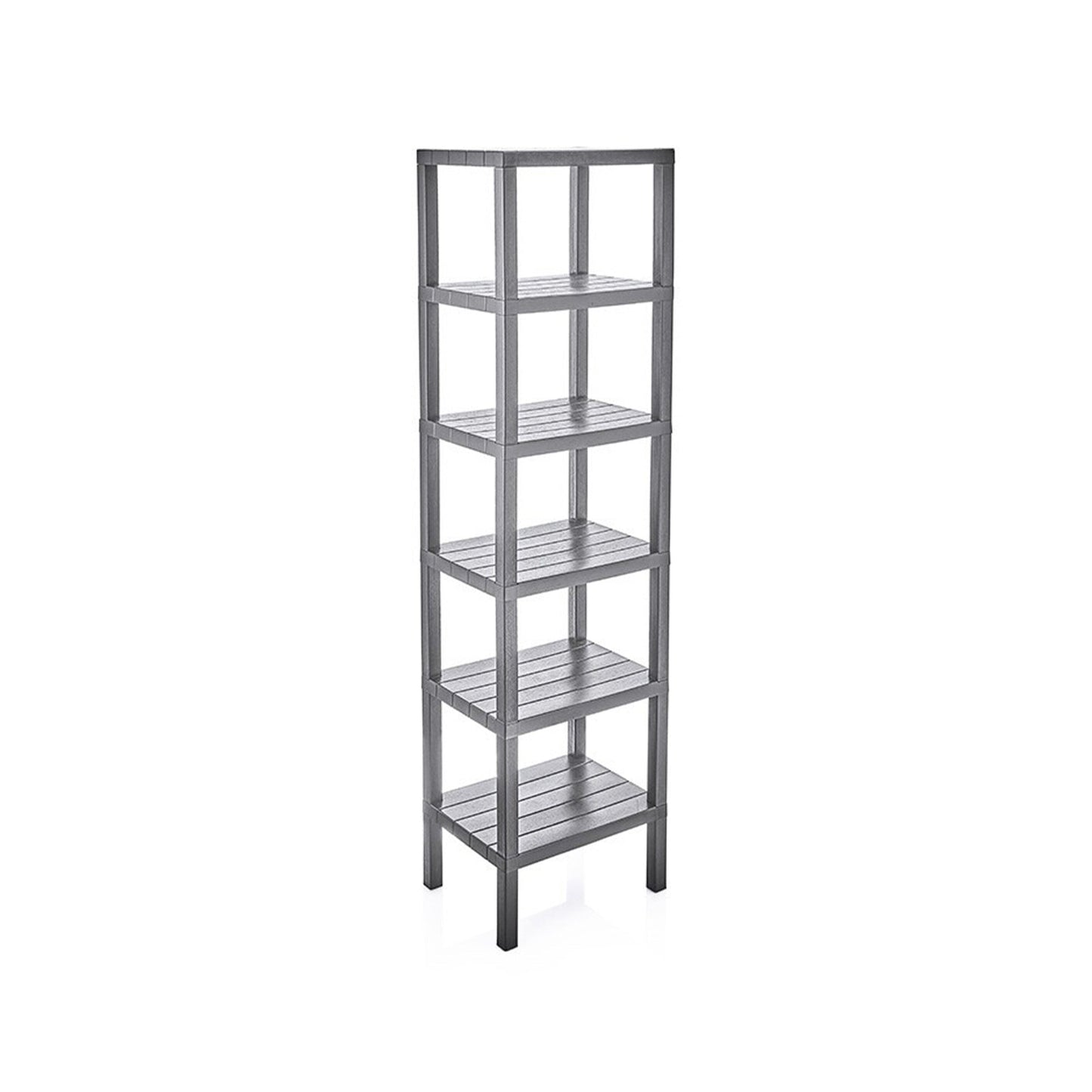 Michelino Kunststoff-Regal Holzoptik Grau – 3, 4 oder 6 Böden | HELDENA