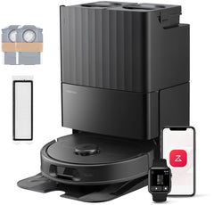 HELDENA Roborock QV 35S Set – schwarzer Saugroboter mit Multifunktionsdock
