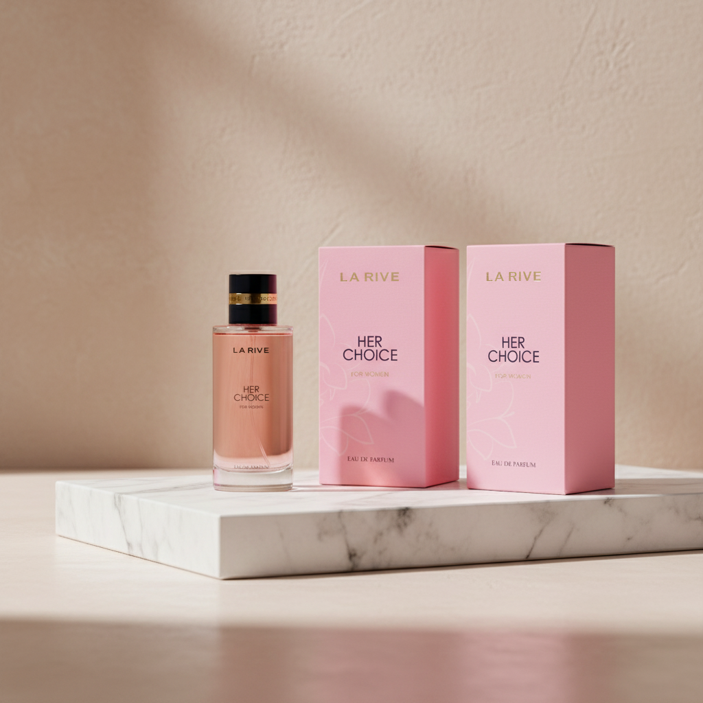 La Rive Her Choice Eau de Parfum Set, zwei 100-ml-Einheiten mit Verpackung als Geschenkidee für Damen
