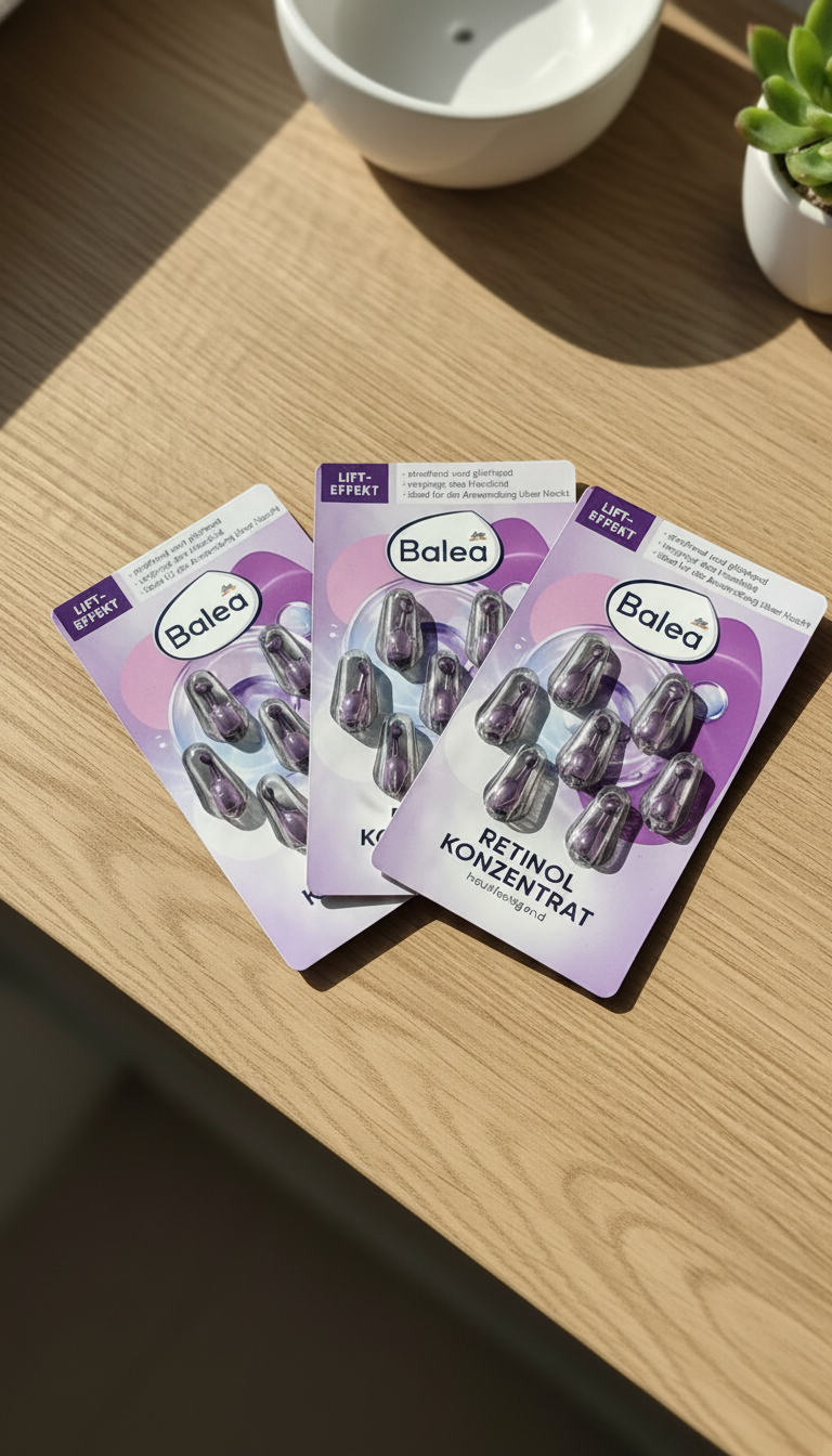 Balea Retinol Serum Kapseln, einzeln portionierte Gesichtspflege für die abendliche Anwendung