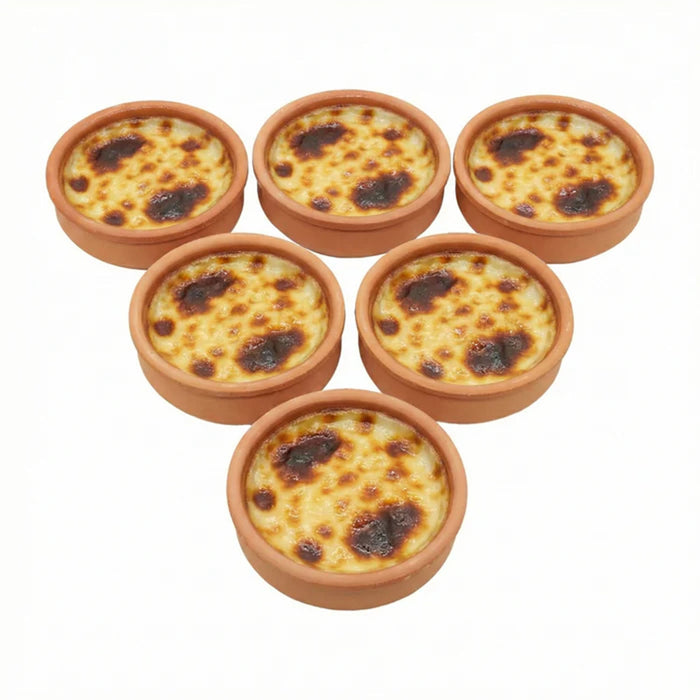 Terrakotta Schalen 250 ml mit Süßspeise – 6er Set für Dessert und Servieren