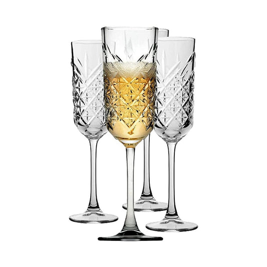 HELDENA Sektgläser 175 ml 4er Set Vintage Champagnergläser für Prosecco und Feiern