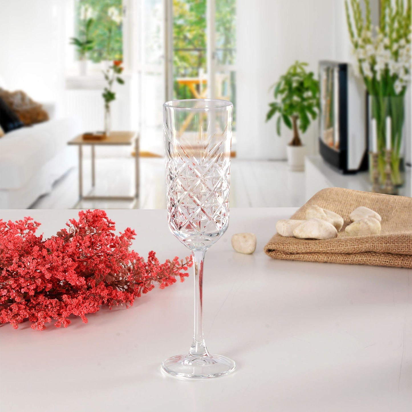 Prosecco Gläser 175 ml transparent für Empfang Geburtstag Hochzeit und festliche Tischkultur