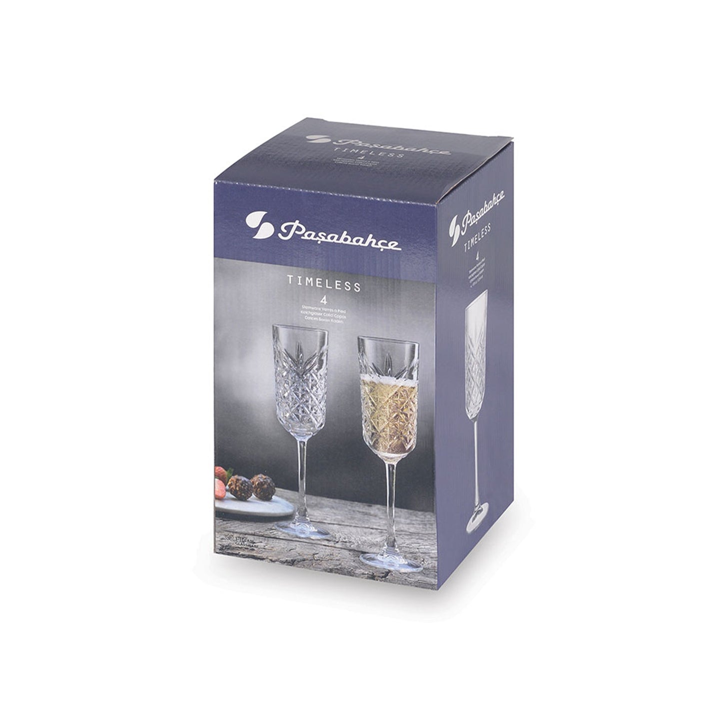 HELDENA Glaswaren Sortiment Sektgläser 4er Set für Hochzeit Silvester und Home Kitchen