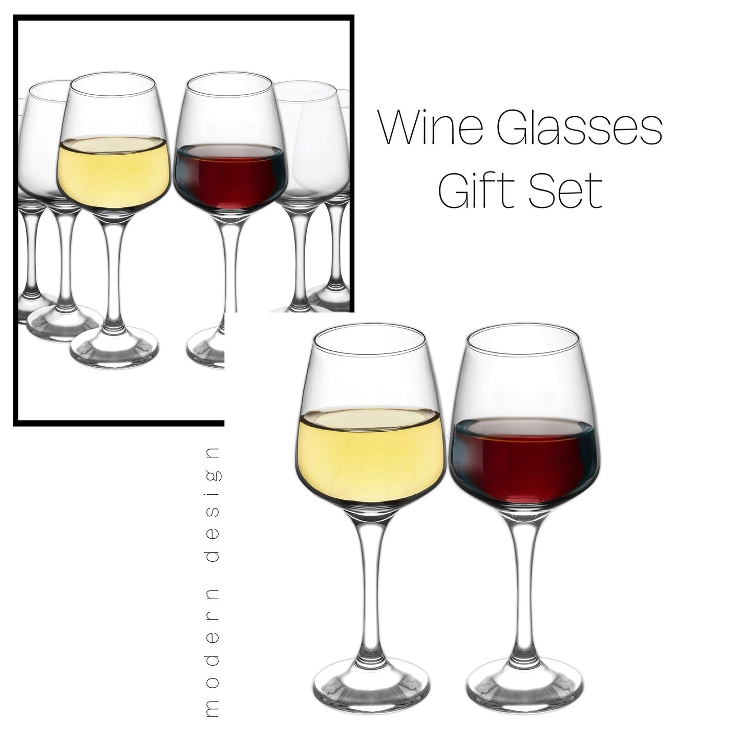 Klares Allzweckglas 400 ml im 6er Set für Alltag und Gäste