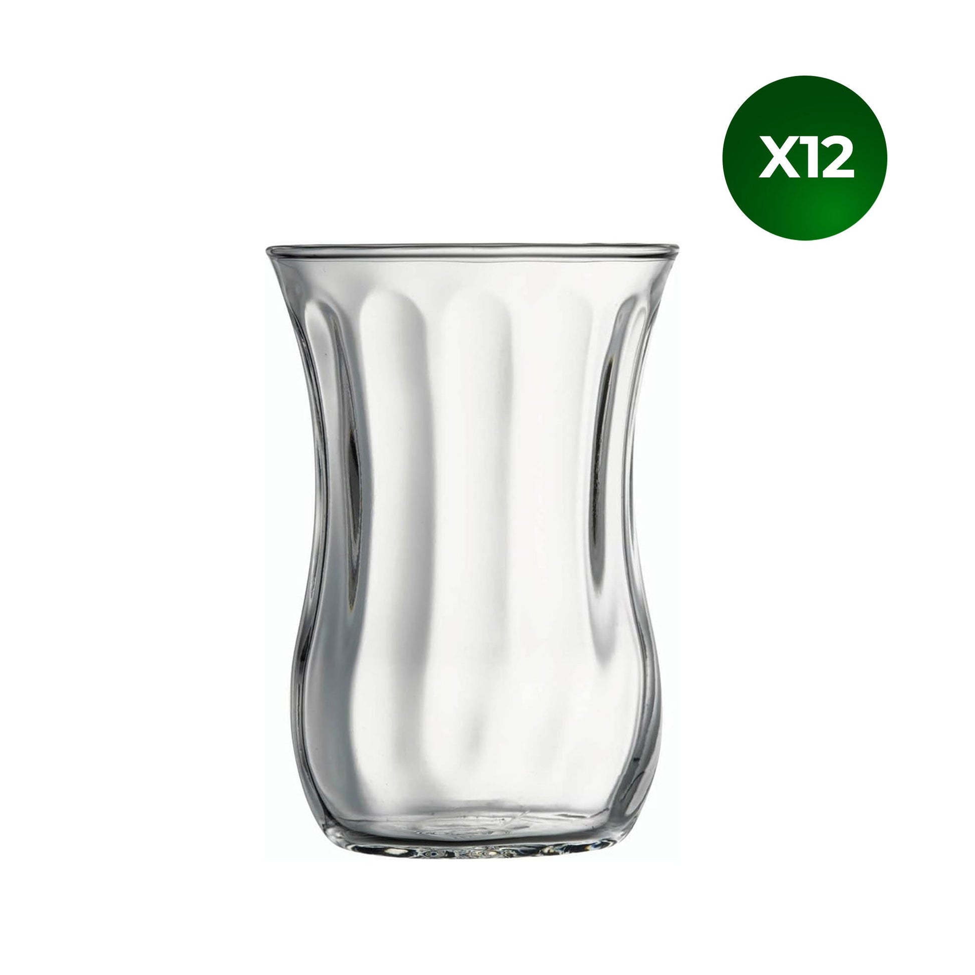 Üsküdar Teeglas 120 ml Detailansicht Rillenmuster für Alltag und Gäste