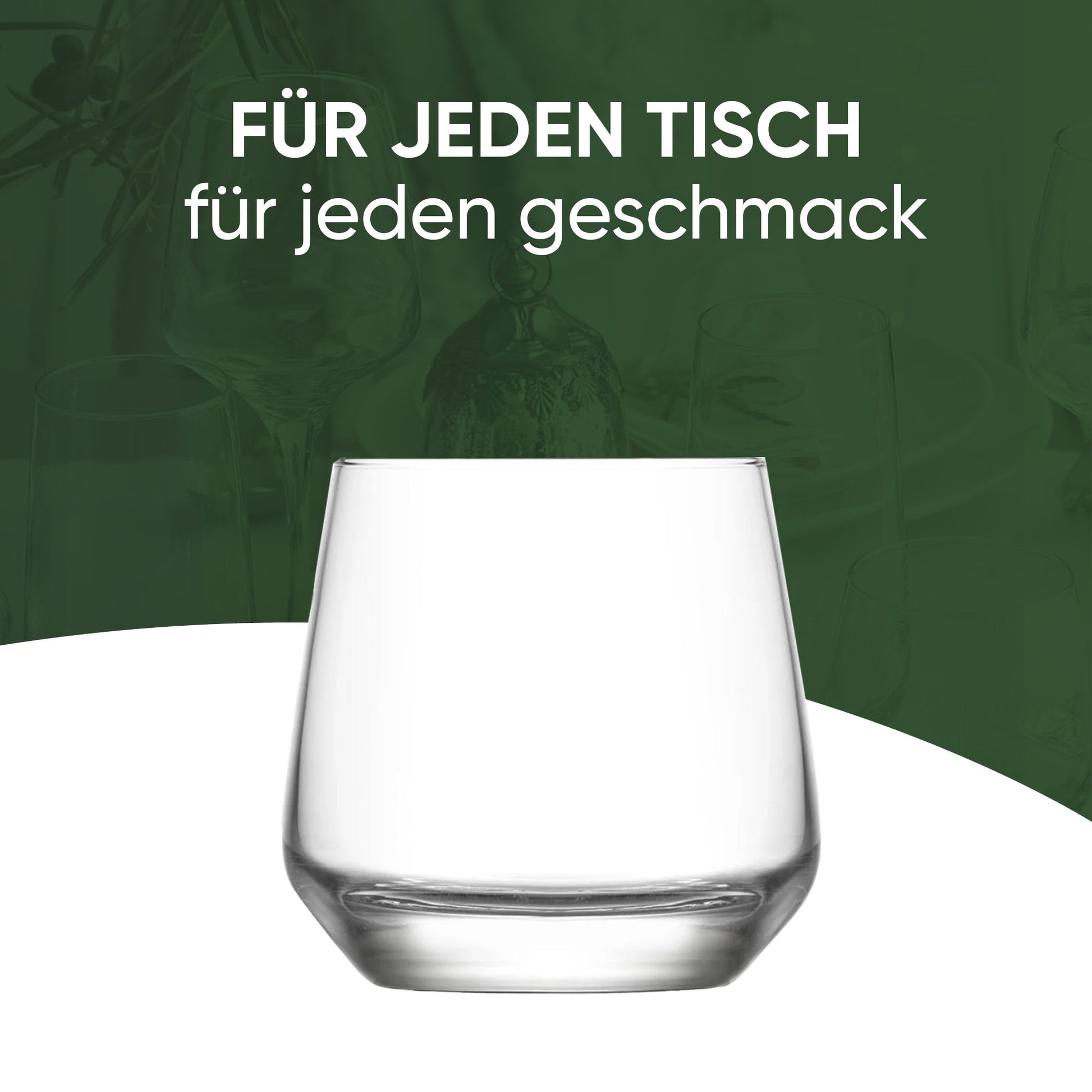Transparente Trinkgläser mit Fuß 18-teilig für Haushalt und Feiern