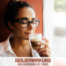 HELDENA doppelwandiges Glas im Einsatz mit Kaffeegetränk